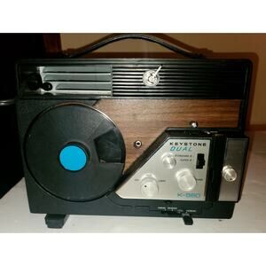 Vintage Keystone Dual K-560 Film Projector (Standard/Super 8) Powers Up.